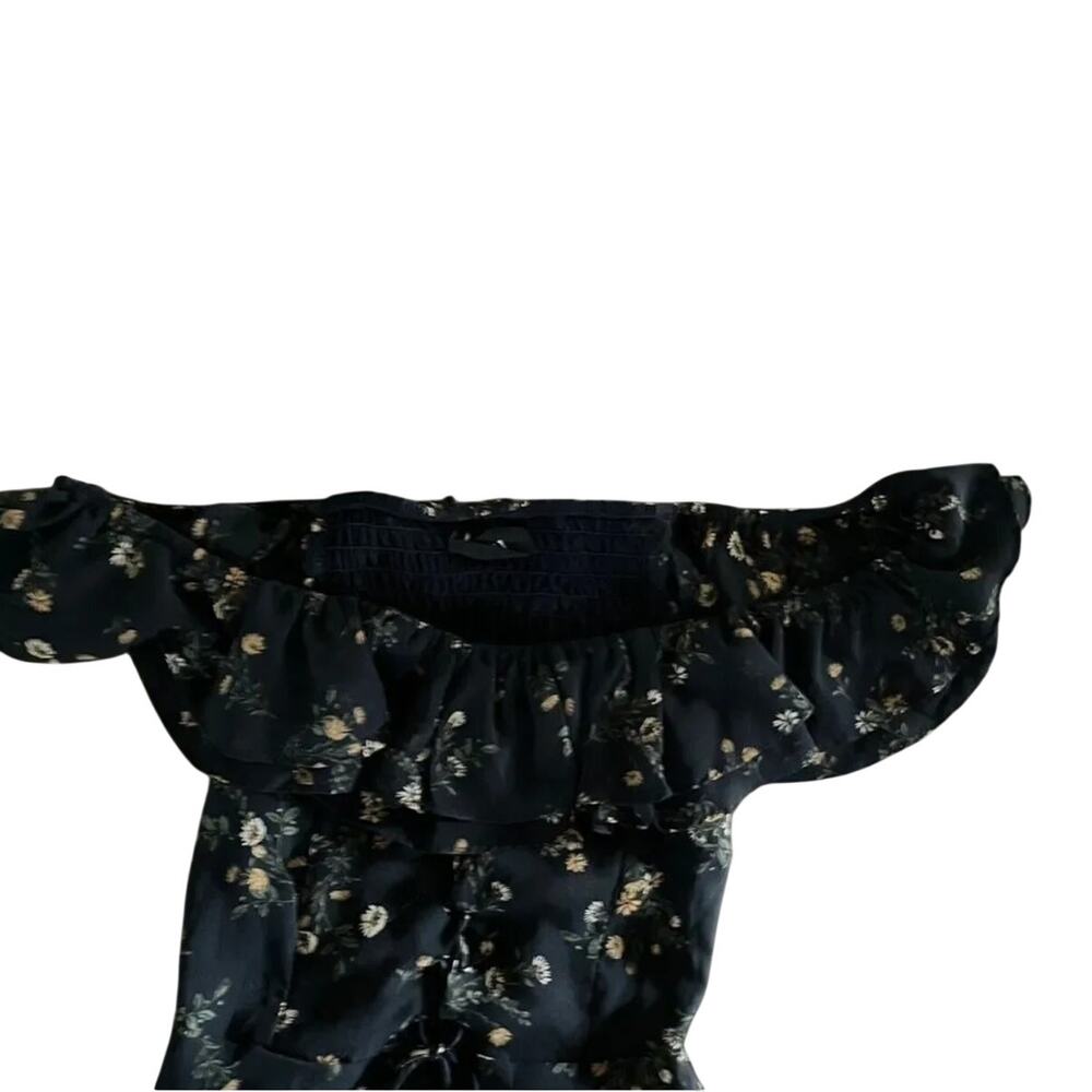 VICI Wagner Floral Off The Shoulder Lace Up Maxi Dress Size Small - Picture 12 of 14